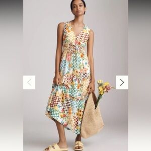 Anthropologie The Somerset Maxi Dress: Linen Ties Edition XL Color: Ivory NWT